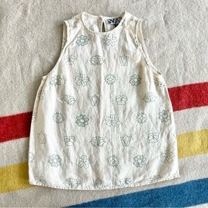 dusen dusen linen geometric shapes top